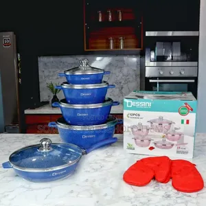 12pcs Granite Cookware Pots Set With Frypan (Blue Colour)