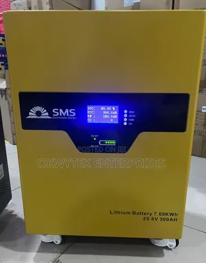 7.6kwh 25v,300ah Sms Solar Lithium Battery 5yeras Warranty