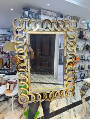 Wall Large Gold Mirror Decorations Rings Design,75cmx100cm