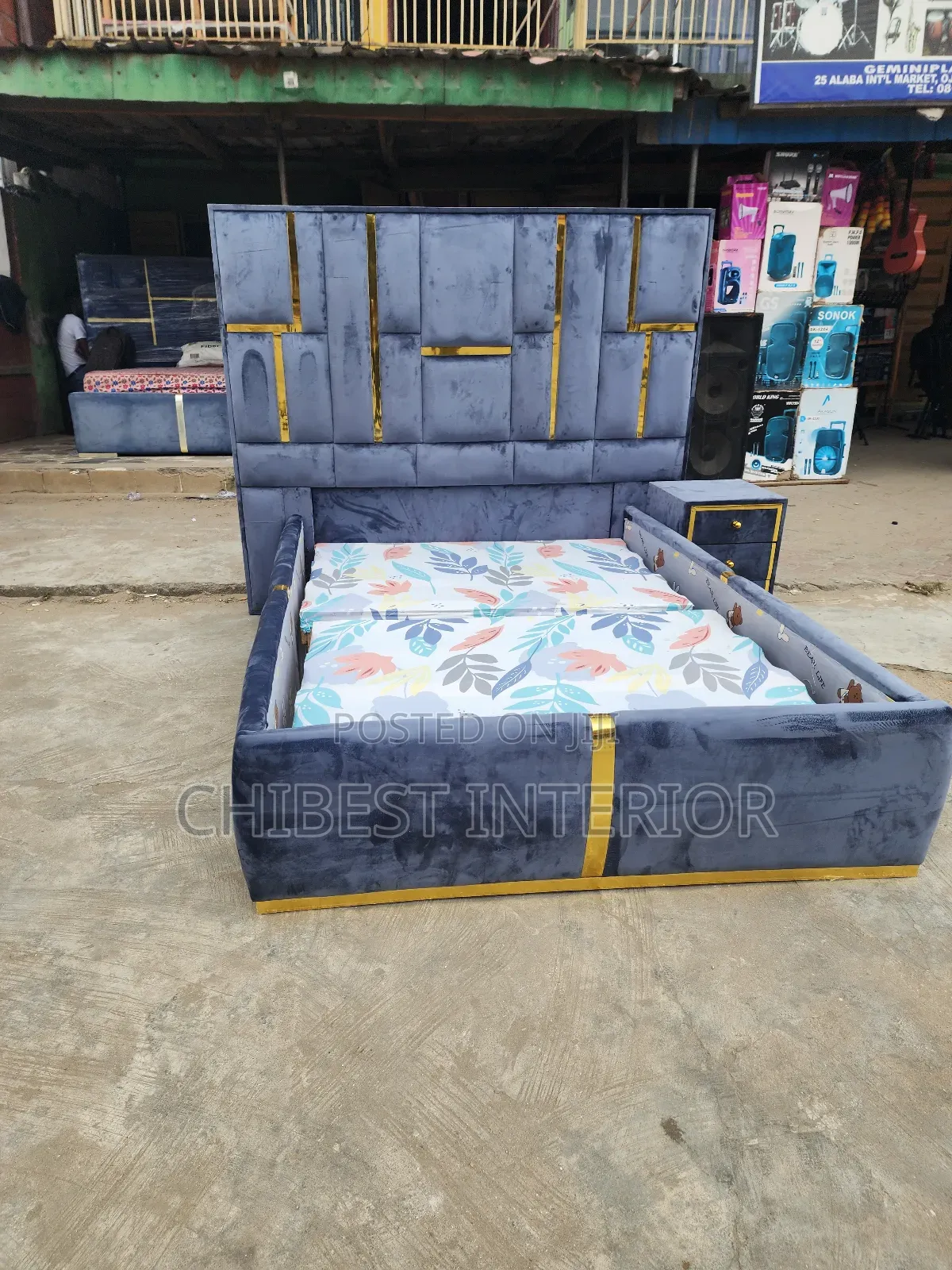 Padded 4.5by6 Bed Frame