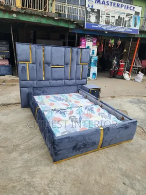 Grey 4.5by6 Upholstery Bed Set