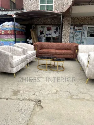 Quality Complete Set of 8 Seaters Upholstery Padded Sofa