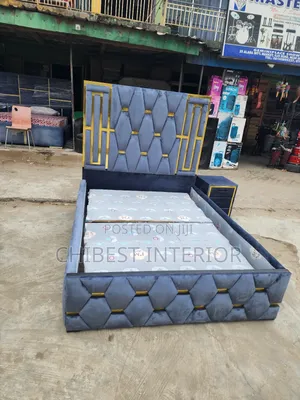 Standard 4.5by6 Upholstery Padded Bed Frame