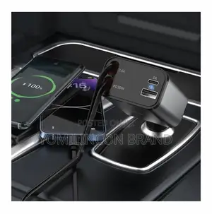 Green Lion Retractable 50W Car Charger - Black