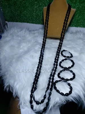 2 Layers Black for Men Design of Beaded Necklace