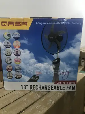 Advance QASA 18" Rechargeable Fan QRF-7918 Curvy