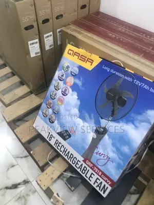 Super Cool QASA 18" Rechargeable Fan QRF-7918 Curvy