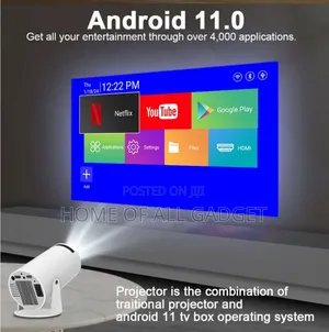 Smart Projector Android 11.0 TV OS, Netflix, Youtube