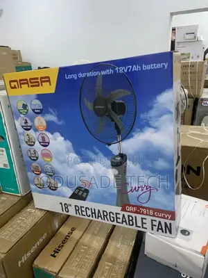 Breeze on With Qasa Rechargeable Fan QRF-7918 Curvy - 18"