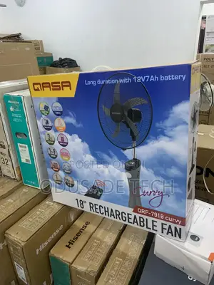 Worry Less With Qasa Rechargeable Fan QRF-7918 Curvy - 18"