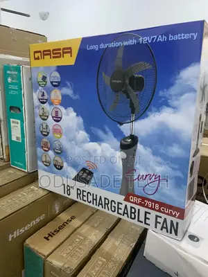 Qasa Rechargeable Fan QRF-7918 Curvy - 18"
