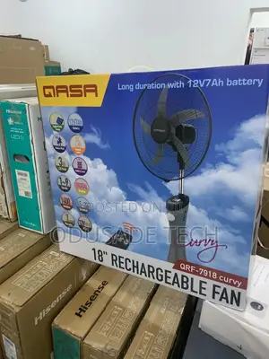 Save Energy With Qasa Rechargeable Fan QRF-7918 Curvy - 18"