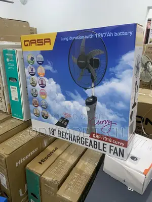 Portable Qasa Rechargeable Fan QRF-7918 Curvy - 18"