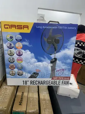 Wind of Change Qasa Rechargeable Fan QRF-7918 Curvy - 18"