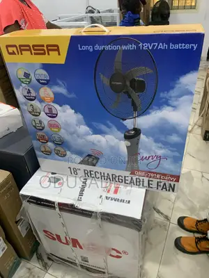Recharge With Qasa Rechargeable Fan QRF-7918 Curvy - 18"