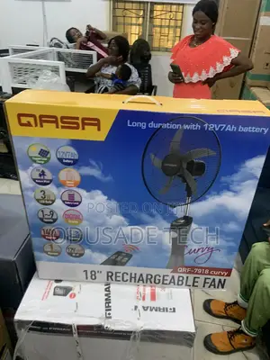 Stay Cool,Stay Charged With Qasa Rechargeable Fan QRF-7918