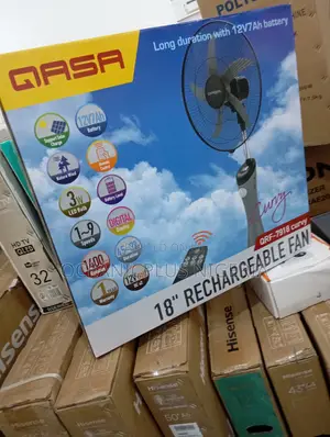 Currently Best QASA 18inches Rechargeable Standing Fan