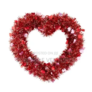16" Red Heart Shaped Wreath