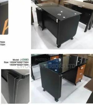 1.2m Glass Top Mini Office Table