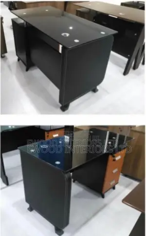 1.2m Glass Top Mini Office Table