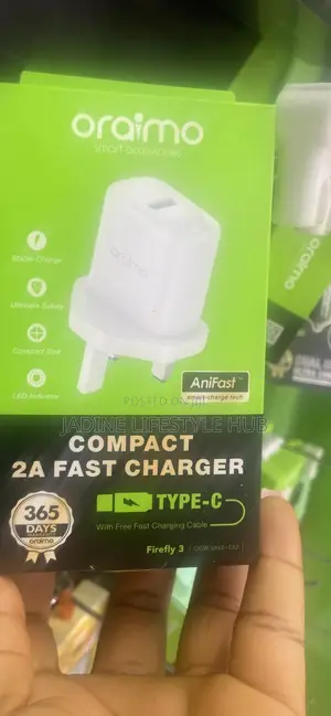 Oraimo Wall Charger Type C and iPhone Cord