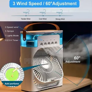 Mini USB Humidifier Fan With Night Light