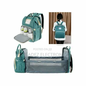 3 In 1 Baby Diaper Bag With Convertible Foldable Baby Bed