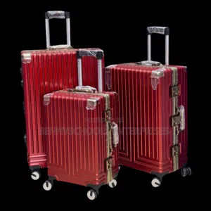 Set of 3 Imported Wine Aluminium Travelling Luggage Boxes