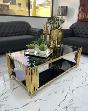 Luxury Accent Glass Top Centre Table