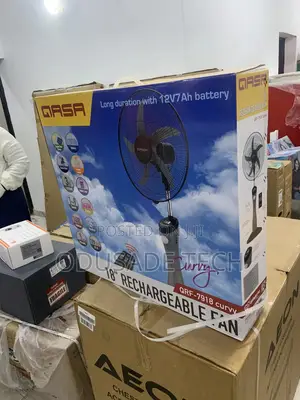 The Portable Cooling Prodigy Qasa Rechargeable Fan QRF-7918