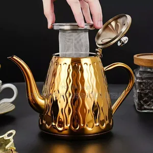 1.8L Gold Teapot Kettle With Filter
