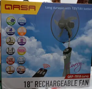 Noiseless-Qasa 18inches Rechargeable Fan