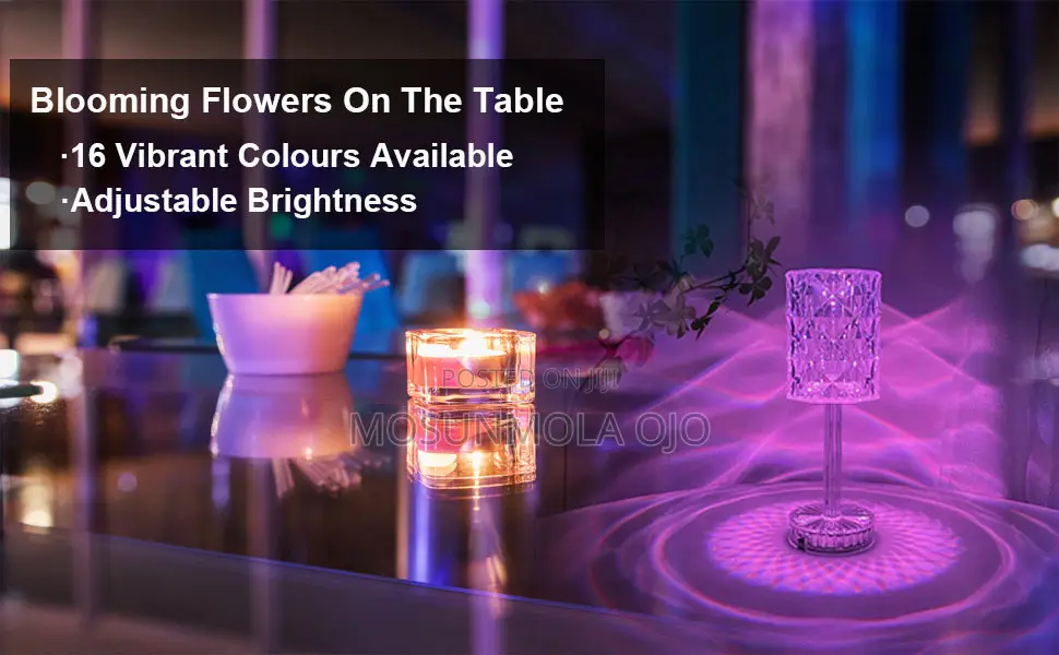 Rechargeable USB Crystal Table Touch Lamp