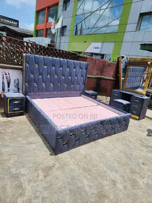 Grey Padded Set of 6by6 Bed