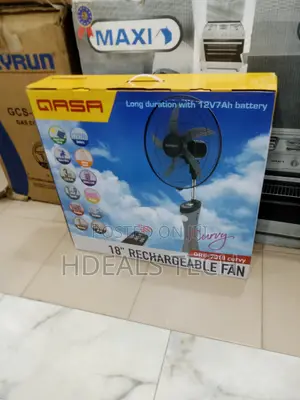 Dependable QASA 18'' Rechargeable Standing Fan
