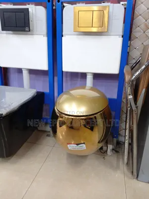 Egg Shape Gold Wall Hung Toilet Seat