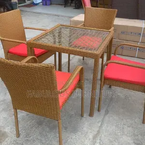 Rattan Outdoor Set, With 4 Seats Available as Seen