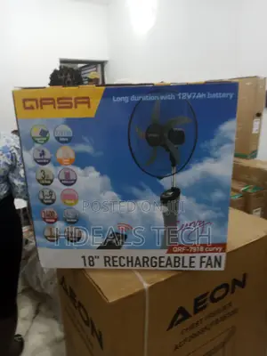 Power Saving QASA Rechargeable Standing Fan 18 Inches