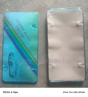 License Plate Number Cover Blue Abj