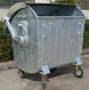 Galvanized Metal Waste Bin Dome Lid - Imported (Anti - Rust