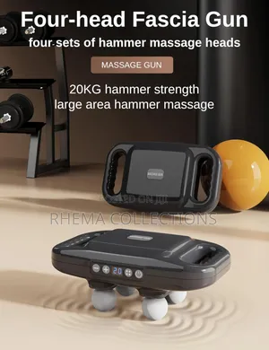 Multifunctiona 4-Head Deep Tissue Stress Relief Massage Gun