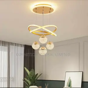 Modern Luxury Crystal Led Chandelier Four Drop Pendant Light