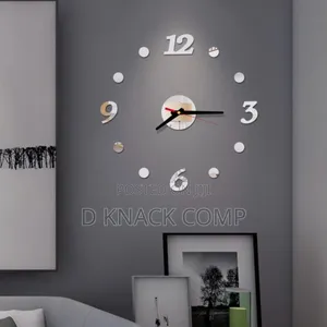 DIY Mirror Style 3D Wall Clock-- Sliver