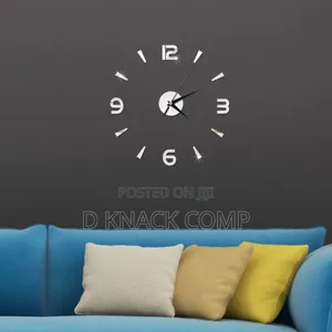 3D DIY Mirror Number Wall Clock Stickers