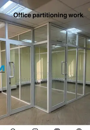 White Powder Coated Aluminium Partition