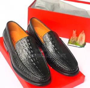 Original Salvatore Ferragamo Men Loafers Leather Shoe