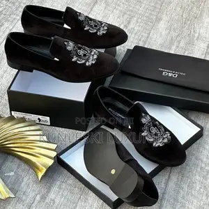 Original Dolce Gabbana Men Suede Loafers Shoe Collections