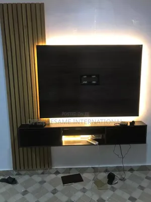 Tv Console With One Side Fluted Panel