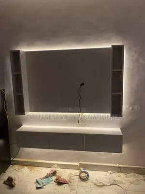 Tv Console With a Floating Shelve