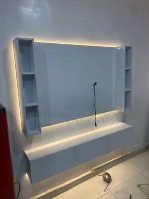 Tv Console With a Floating Shelve
